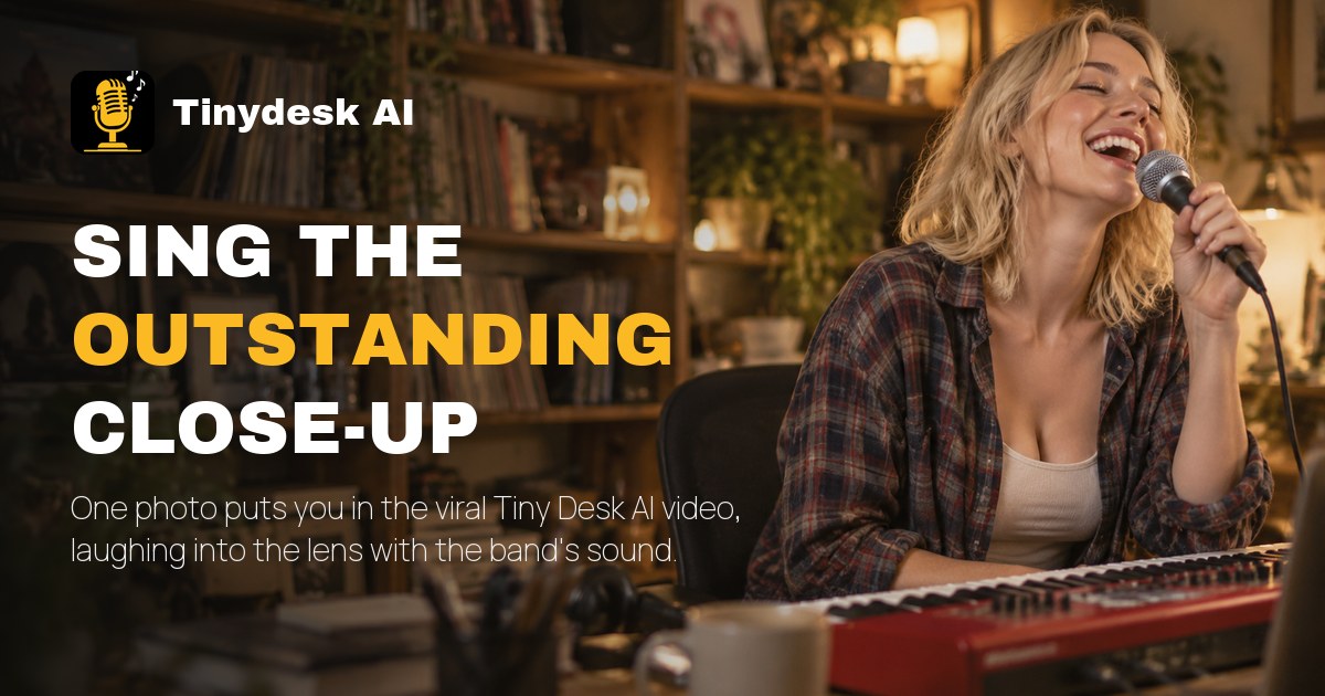 Tinydesk AI: put yourself and your friends in the Outstanding Tiny Desk clip